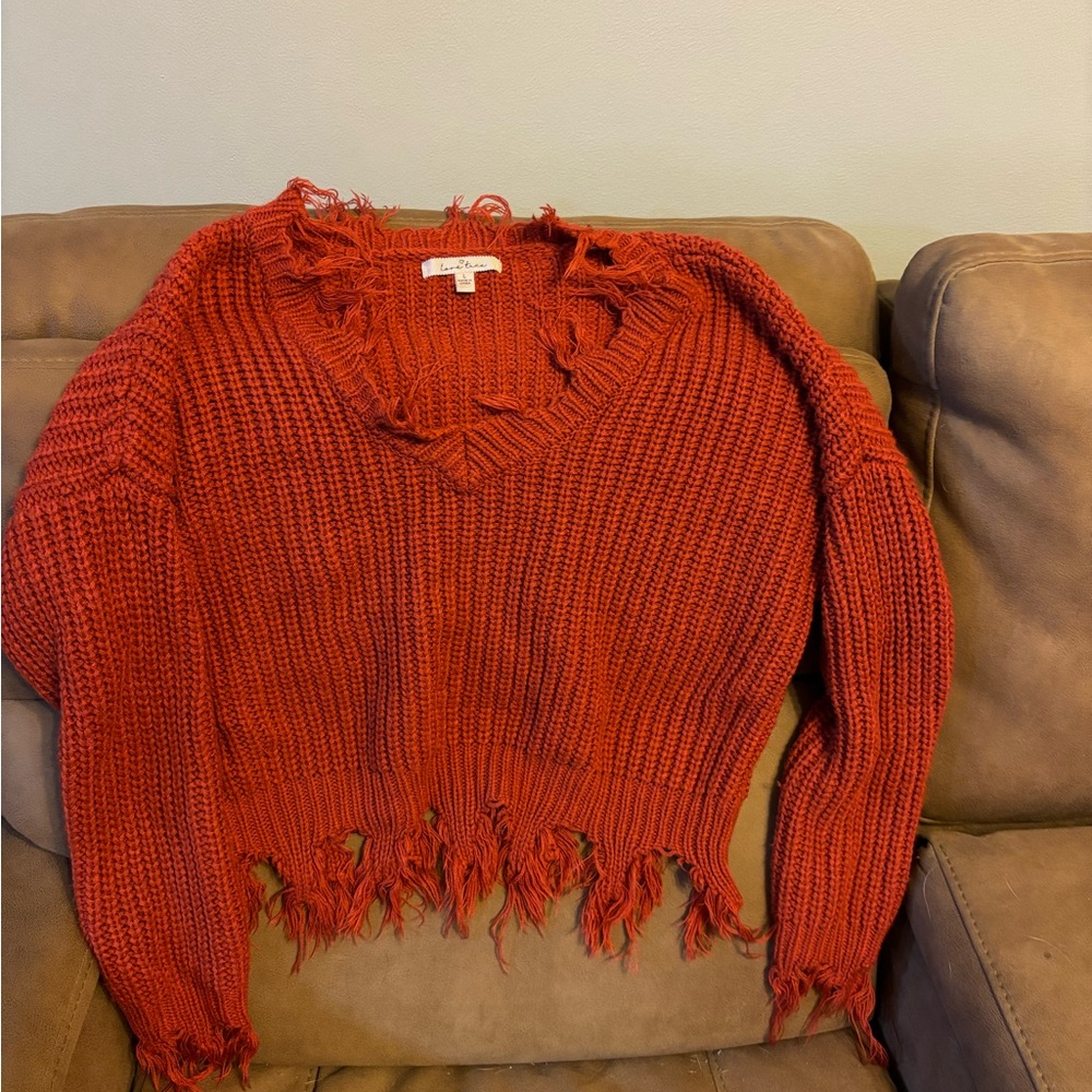 Love Tree fringed sweater, women’s large